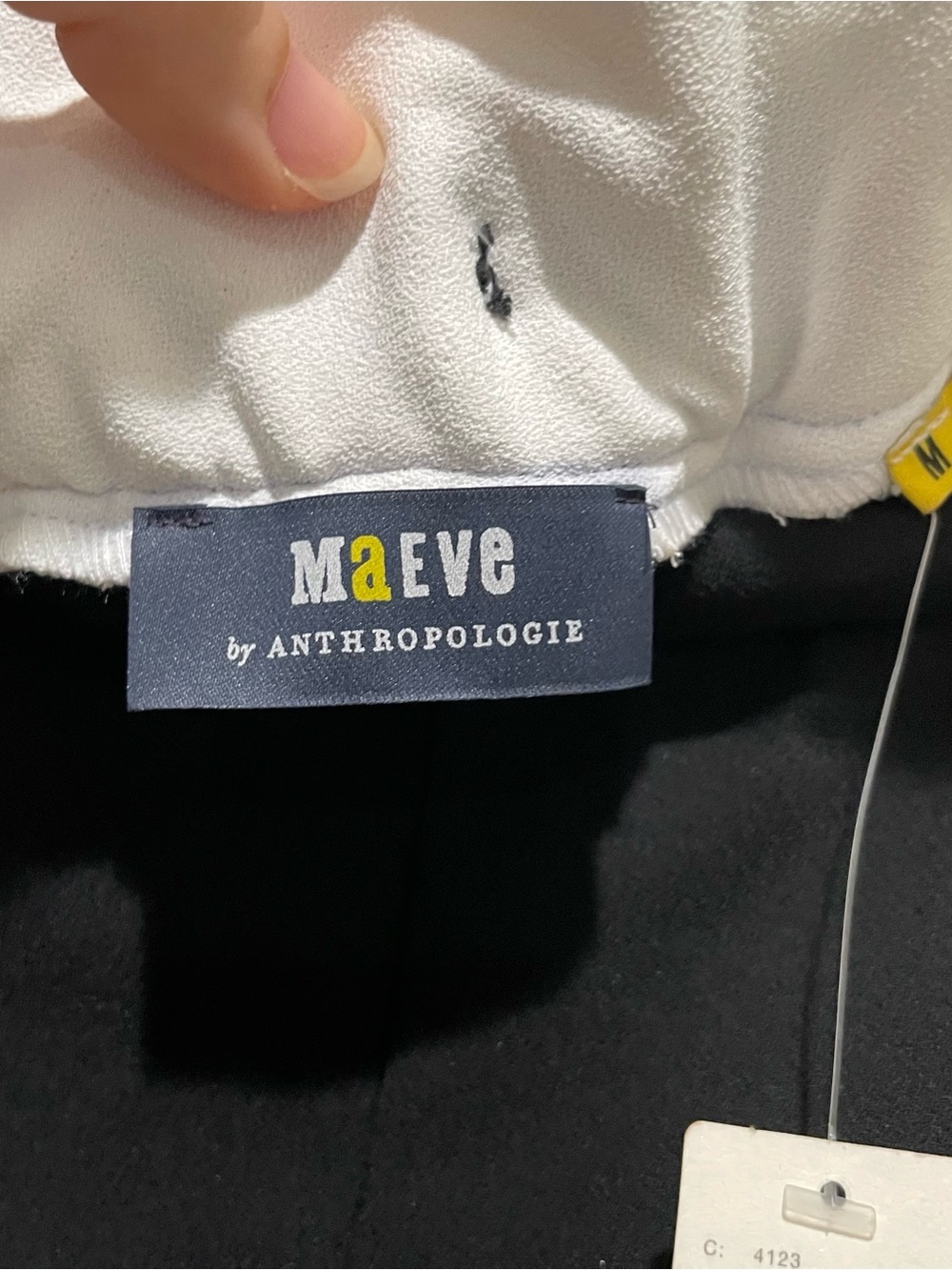 Maeve by Anthropologie Pull On Track Pants Black and White Size Medium NWT - Picture 6 of 8